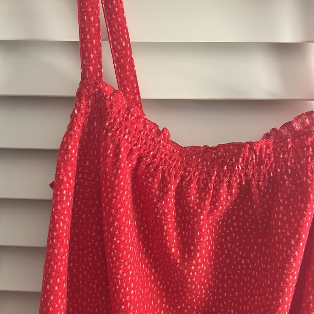 Coral tank top elastic waist